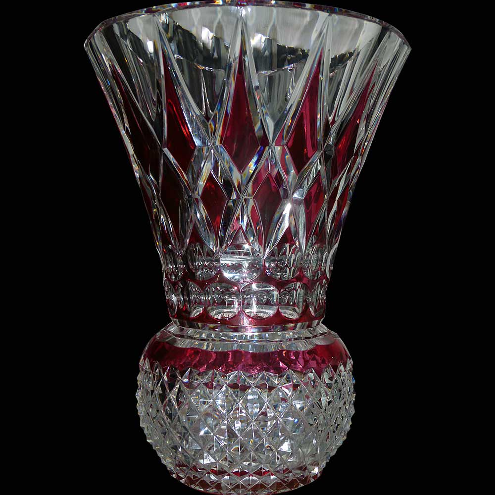 Vase en cristal Val Saint Lambert Vase en cristal Val Saint Lambert